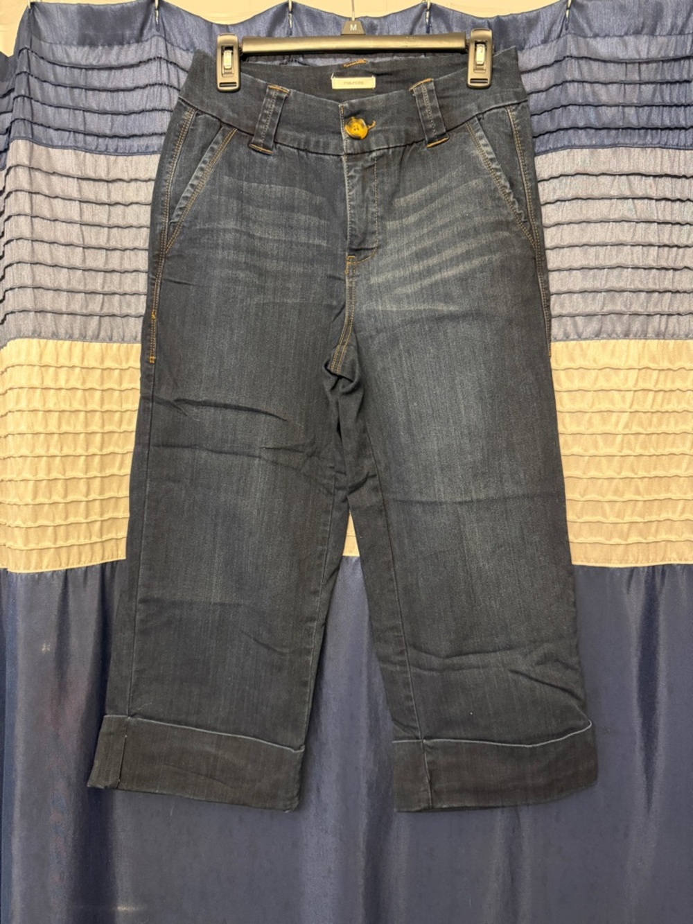 Maurices Dark Blue Cropped Denim Capri Jeans